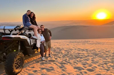 Vive la adrenalina en huacachina con un tour privado en buggy utv, sandboard en dunas reales y vistas panorámicas del oasis—incluye equipo, seguro y guías expertos.