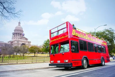 Feel austin’s pulse from the open top deck, pass soco, 6th street, & the capitol with a local guide—single loop tour, includes water & sunscreen.