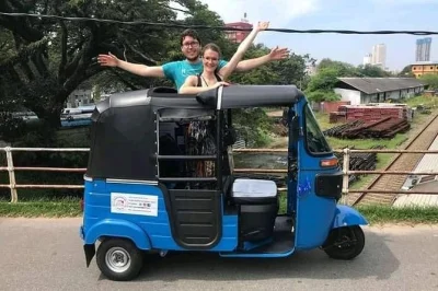 Hop into a tuk tuk for a colombo city tour, tasting street food, exploring temples, and colorful markets. includes entry fees, lunch or dinner, and bottled water.