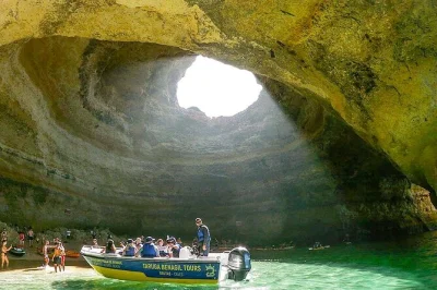 Feel the sea spray as you cruise from benagil beach to hidden algarve caves, including benagil cave & praia da marinha, with a local guide and all safety gear.