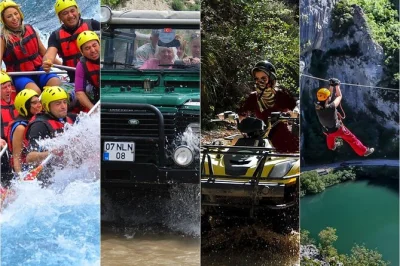 Erlebe jeep-safari, wildwasser-rafting, quad-tour und zipline in den bergen von antalya. inkl. hoteltransfer, mittagessen und kompletter ausrüstung.