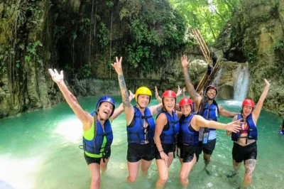 Feel the rush at damajagua’s 7 waterfalls near puerto plata, swim and slide in jungle pools, taste dominican lunch, chocolate, and rum. includes cruise port pickup.