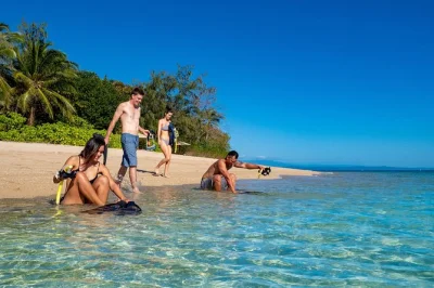 Découvrez les low isles depuis port douglas avec snorkeling guidé, balade en bateau à fond de verre et promenade sur l'île. Équipement, snacks et équipe locale inclus.