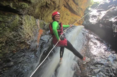 Feel the thrill in the crags canyoning trip—abseil, cliff jump, zipline, swim. includes all equipment, local guides, and photos available to buy after.
