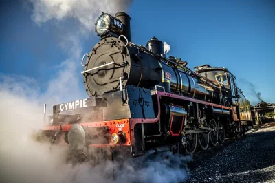 Feel the rhythm of a heritage steam train through queensland’s mary valley, with local guides, history, and a stop in amamoor. includes train ticket.