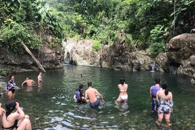 El Yunque Las Tinajas waterfall hike: Swim and rope swing