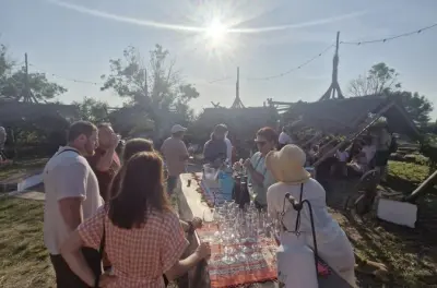 Degustazione vini al tramonto nella cittadella di Histria da Constanta