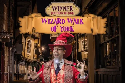 Descubre las calles mágicas de york con un tour familiar de magos, magia en vivo y risas aseguradas. guías premiados, diversión encantadora y punto de encuentro fácil.