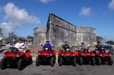 Feel the salt air on a nassau atv tour—ride to fort charlotte, queen’s staircase, and a crystal-clear beach with a local guide. includes helmet and can-am outlander.