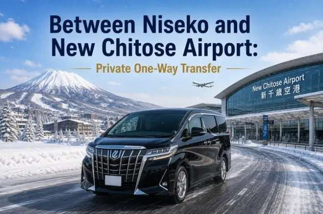 Privater Transfer von Niseko zum Flughafen New Chitose mit Abholung