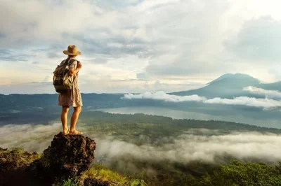 Wake up before dawn for a private mount batur sunrise trek from bali with hotel pickup, breakfast cooked in volcanic steam, and a soak in natural hot springs.