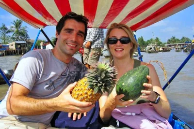 Trade city noise for the mekong delta’s canals—sample tropical fruits, row a sampan under coconut trees, and share lunch with locals. includes hotel pickup.