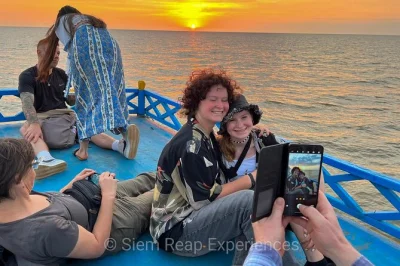 Step into kampong phluk’s stilted world from siem reap, glide by boat through floating homes, and catch a tonle sap sunset. includes pickup and local guide.