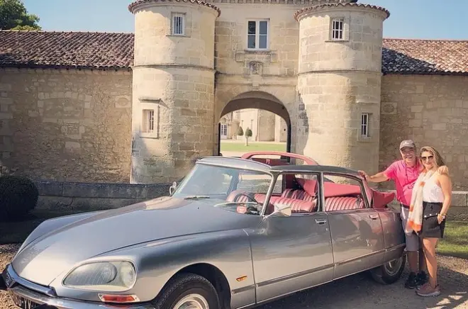 Visite des vins du Médoc en Citroën DS cabriolet 1973, Bordeaux
