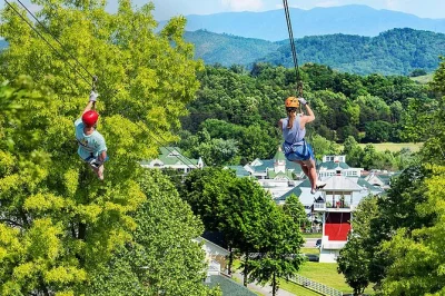 Feel the rush on a 7-line zipline adventure in sevierville’s nature park, soaring above treetops with smoky mountains views. includes harness & helmet.