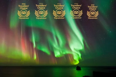 Reykjavik, auroras boreales, guía local, fotos profesionales, chocolate caliente casero, rollos de canela y recogida. aventura en grupo pequeño bajo el cielo de islandia.