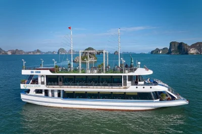 Halong bay erleben: 5-sterne kreuzfahrt ab hanoi mit buffet, höhlenbesuch, titop insel, kajakfahren und sonnenuntergangsparty inklusive.