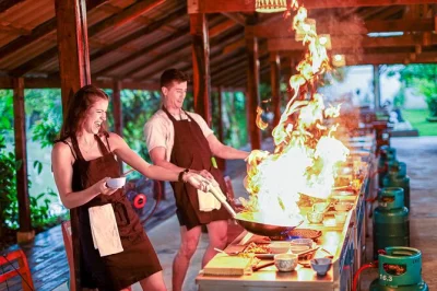 Wake up your senses in chiang mai with a hands-on thai cooking class at a countryside rice barn, market walk, and farm-fresh lunch. pickup & all food included.