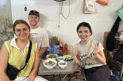 Follow a local guide through hanoi’s lively streets, tasting michelin-nominated street food and ending with egg coffee. includes pickup and all dishes.