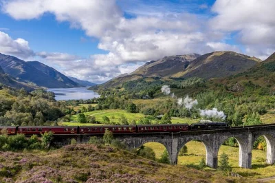 Descubre la magia del viaducto de glenfinnan, explora la naturaleza salvaje de glencoe y disfruta del tren de vapor jacobite con guía local. incluye transporte en mini coach.