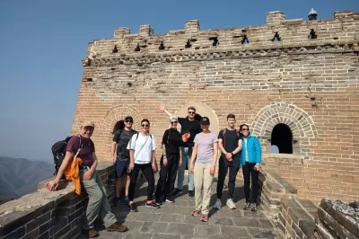 Start your day on the great wall at jinshanling & simatai west, hike with a local guide, enjoy homemade lunch, and meet village farmers. includes pickup & entry.