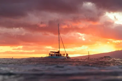 Vivi la brezza del mare con un tramonto in catamarano a waikiki. goditi drink, scatta foto a diamond head e rilassati con musica e racconti dell’equipaggio.