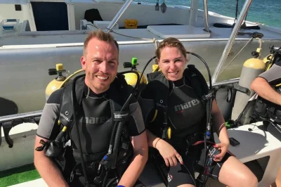 Swim aruba’s reefs & wrecks on a certified 2-tank dive, with small groups, hotel pickup, snacks, and a local dive master guiding you to the island’s best underwater spots.