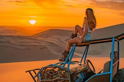 Paracas, ballestas inseln und huacachina: früher start ab lima, bootstour zu seelöwen, pisco-verkostung im weingut und dune buggy fahrspaß inklusive abholung.