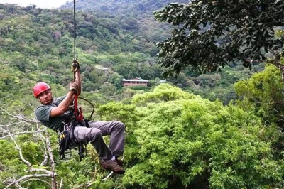 Feel the thrill in monteverde’s cloud forest with ziplining, rappelling, and a tarzan swing. includes hotel pickup and a local guide for your adventure.