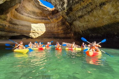 Feel the atlantic breeze on a benagil kayak tour, paddle into sea caves, explore marinha beach, and hear local stories with expert guides. includes gear and photos.