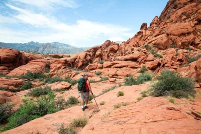 Erlebe eine geführte wanderung im red rock canyon ab las vegas mit hin- und rückfahrt, lokalem guide und wasser inklusive. wähle deine route vor ort.