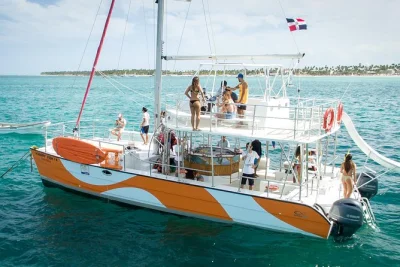 Feel the caribbean breeze on a punta cana snorkeling cruise with floating bar, paddle boards, and snacks. small group, hotel pickup, and local guides included.