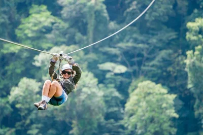 Feel the rush on 7 ziplines above arenal’s rainforest, ride the sky tram with volcano views, and join a local guide—includes certified gear and safety briefing.