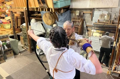 Step into a real kyoto dojo for a hands-on kyudo archery class. learn from a 50-year master, all gear included, perfect for beginners. book your spot now.