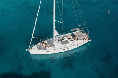 Feel the breeze from heraklion to dia island on a sailing cruise, with greek lunch, snorkeling, paddle boards, and wine included. includes pickup and local crew.