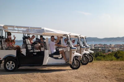 Feel the pulse of zadar on an eco tuk tuk ride—see the sea organ, roman forum, city gates, and kolovare beach with local pickup and private guide.