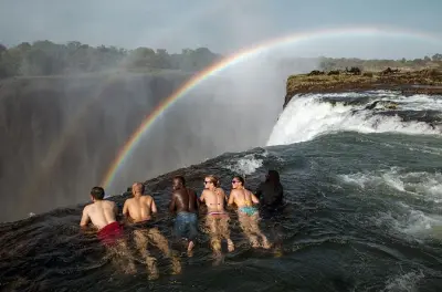 Devil's Pool Livingstone Island: Swim at the waterfall's edge