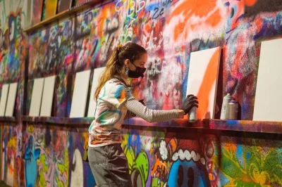 Bring your own drinks and dive into chicago’s street art scene with a hands-on spray paint workshop at studio w.i.p. includes materials, local artists, and your own canvas to take home.