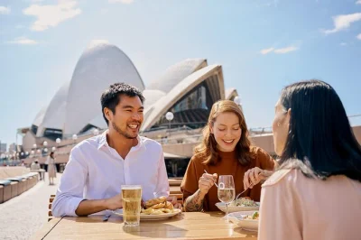 Step inside sydney opera house with a guided tour, then enjoy a meal overlooking the harbour at your choice of top restaurants. includes meal & drink.