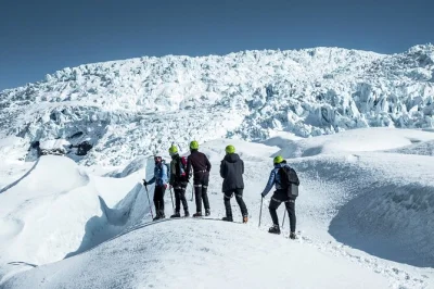 Feel the crunch of ancient ice on a small group glacier hike in skaftafell, led by a certified guide. includes all glacier equipment, coffee, chocolates, and short drive to the ice.