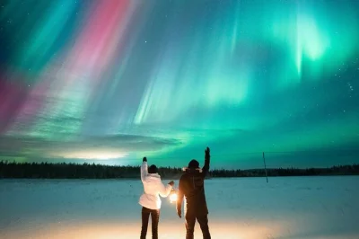 Chase the northern lights from rovaniemi with expert guides, flexible routes, pro photos, and a full refund if no aurora appears. includes warm drinks & pickup.