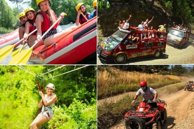 Rafting in den Antalya Bergen: Kombi mit Zipline & Jeep Safari