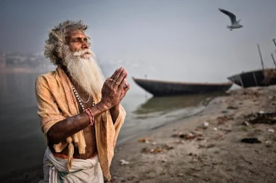 Feel the pulse of varanasi at sunrise—walk ancient ghats, sip chai, witness cremation rites, and explore hidden temples with a local guide. includes water & tea.