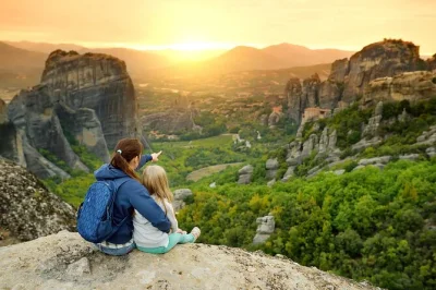 Feel the quiet magic of meteora at sunset, step inside ancient monasteries, and wander hermit caves with a small group. includes hotel pickup and english guide.