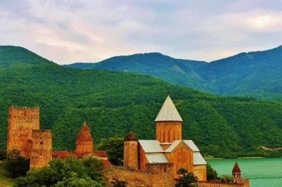Explore georgia’s military road on a private tour. visit ananuri fortress, zhinvali reservoir, mineral springs & gergeti church in one day from tbilisi.