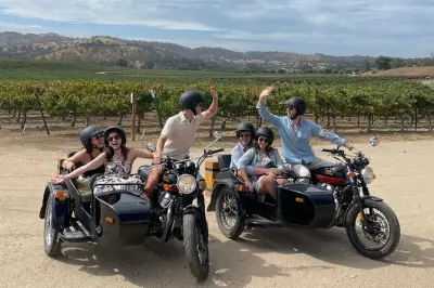 Sidecar vineyard tour San Luis Obispo: Ride through wine country