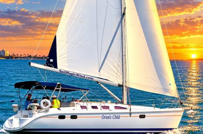 Sonnenuntergang am Fort Myers Beach: Segelboot für 6 Gäste