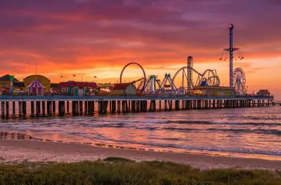 Galveston Seawall Sonnenuntergangs-Spaziergang: Stürme & Überlebende