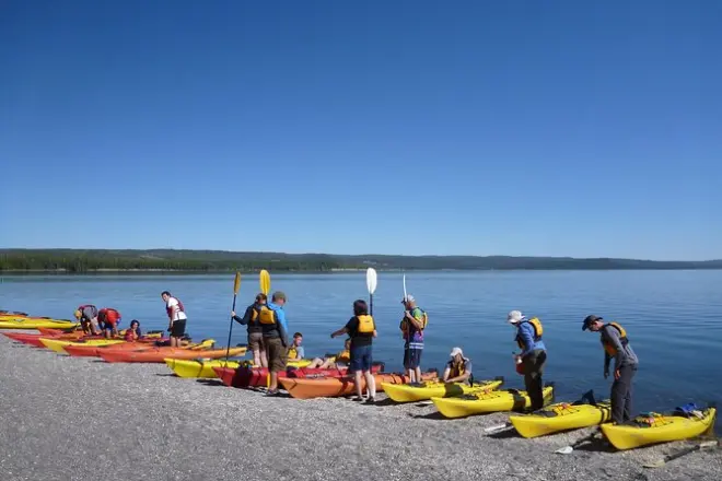 Kayaking Yellowstone Lake: Geothermal features from the water