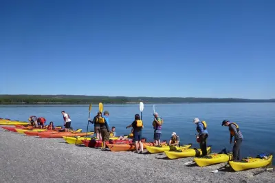 Kayaking Yellowstone Lake: Geothermal features from the water
